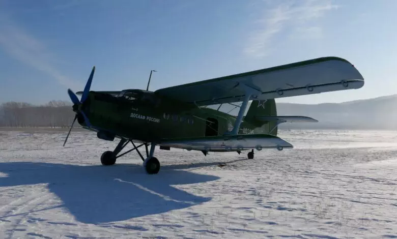 A plane in Antarctica