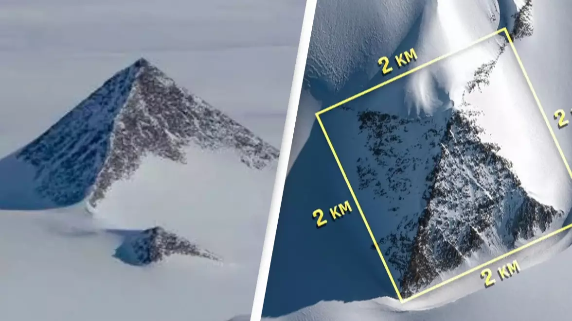 A pyramid shaped mountain in Antarctica